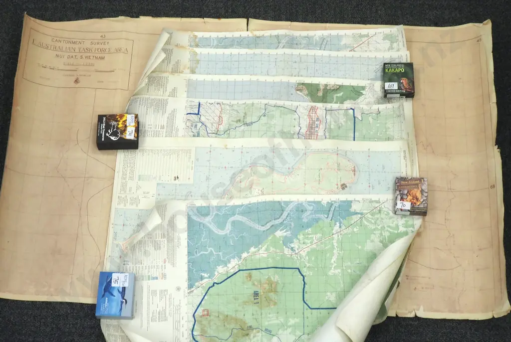 Assortment of  Eight Vietnam War Ordnance Maps. Image 1++