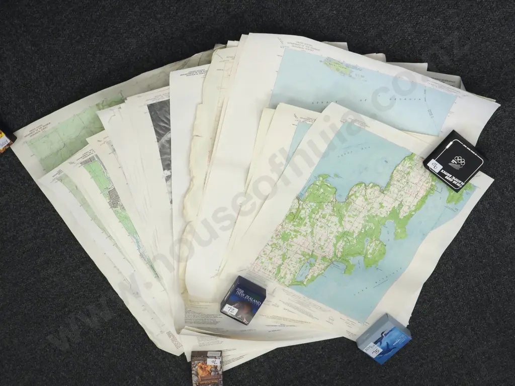 Assortment of Twenty-Two U.S. Ordnance Maps. Image 1++