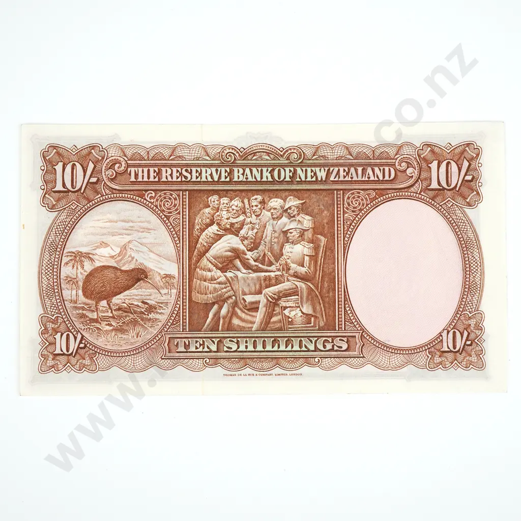Ten Shilling Fleming Banknote - Pleasing Serial Number - AUNC Image 1++