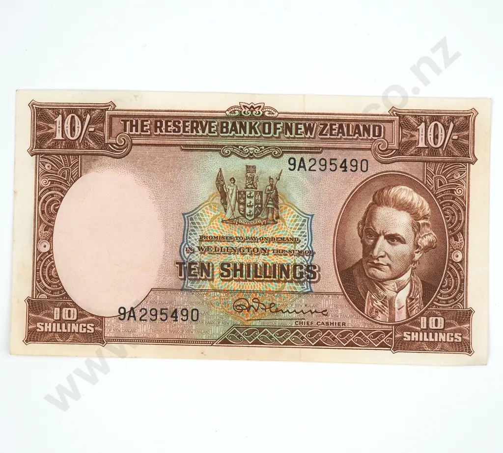 Ten Shilling Fleming Banknote - AUNC Image 1++