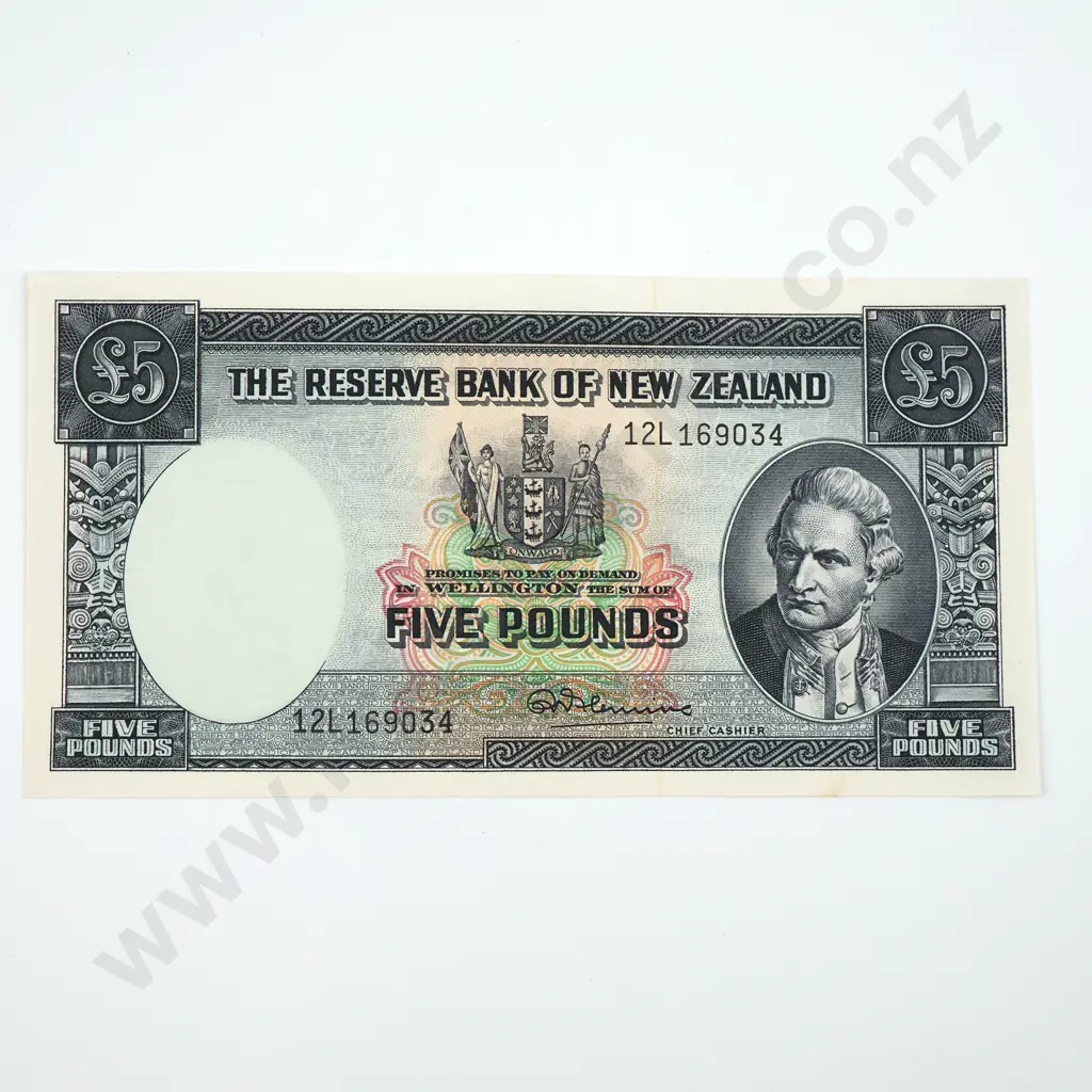 Five Pound Fleming Banknote - Last Prefix - UNC CV $400 Image 1++