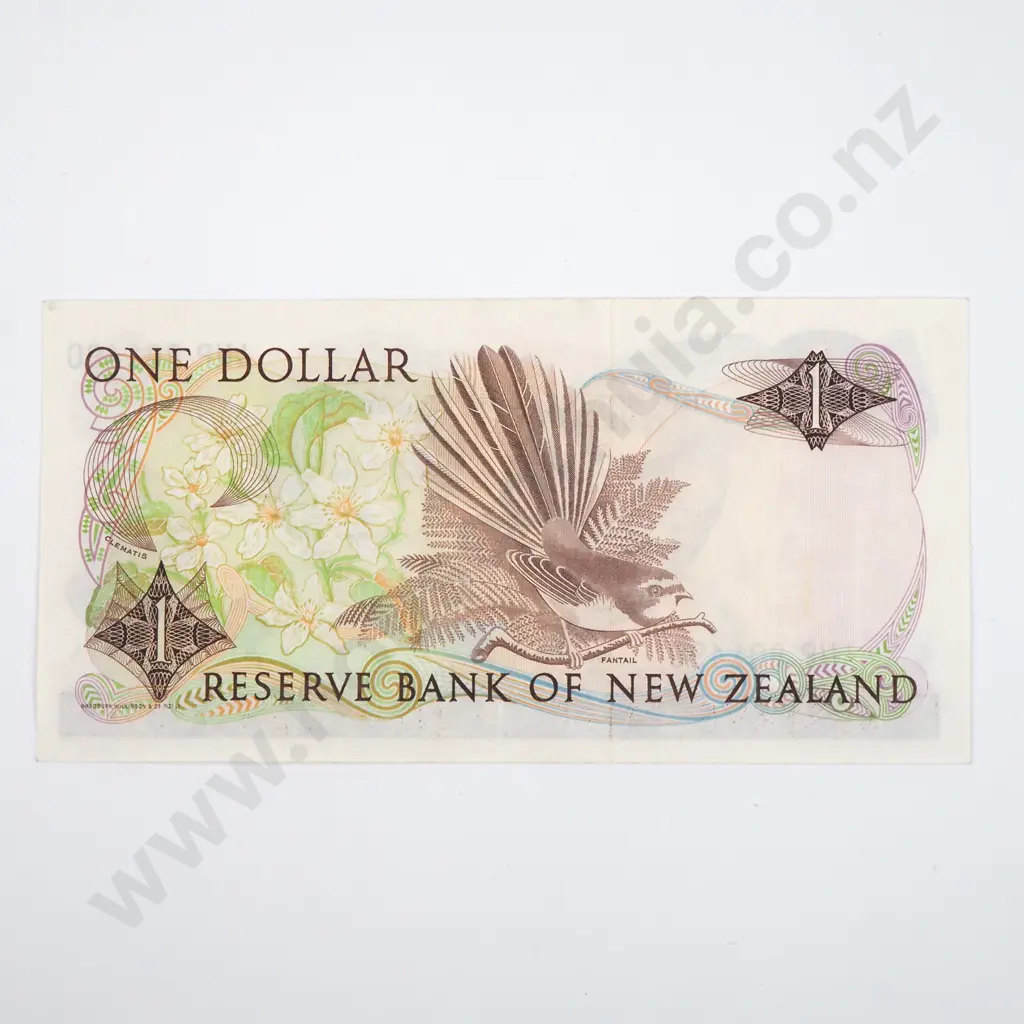 One Dollar Brash Banknote - AUNC w Slight Centre Crease  Image 1++