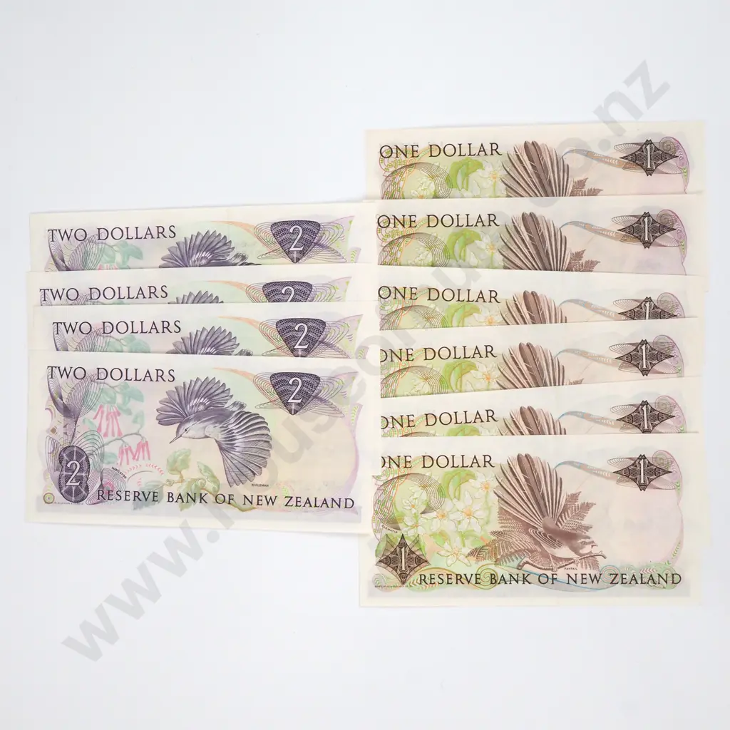 Five Consecutive Numbered Note Pairs - Hardie Type II $1 & Brash $1  Image 1++