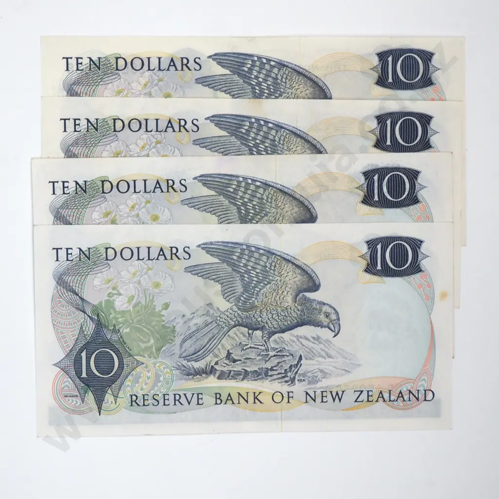 Four Ten Dollar Hardie Type I Banknotes Various Prefixes- EF Total CV $360 Image 1++