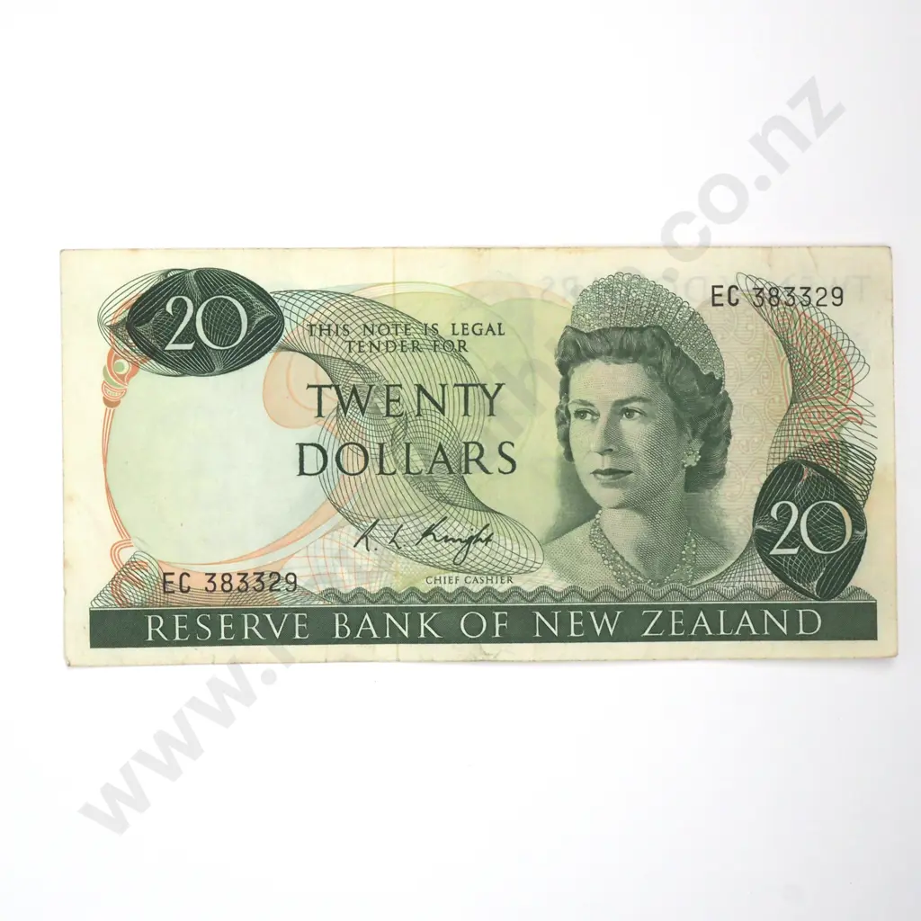 Twenty Dollar Knight Banknote - Last Prefix - F CV $100  Image 1++