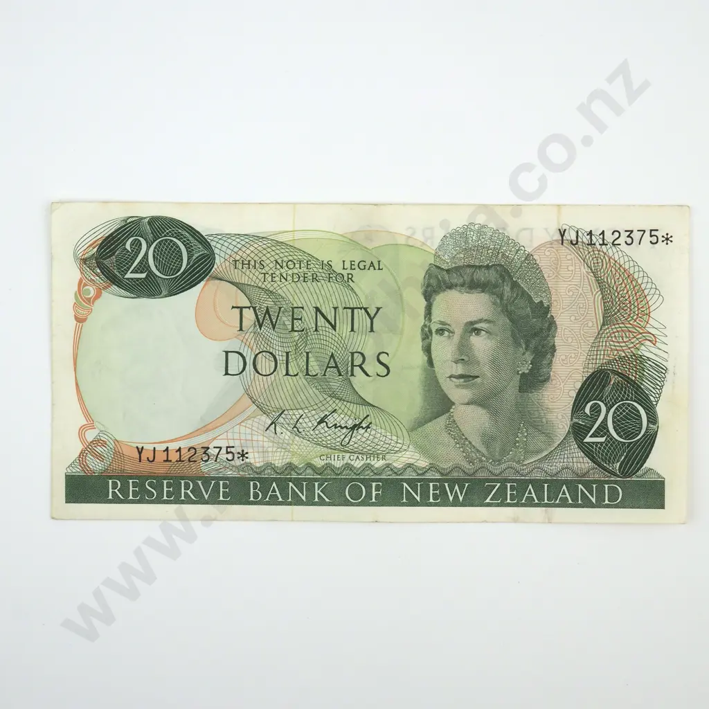 Twenty Dollar Knight Star Banknote - YJ Prefix - VF CV $500  Image 1++