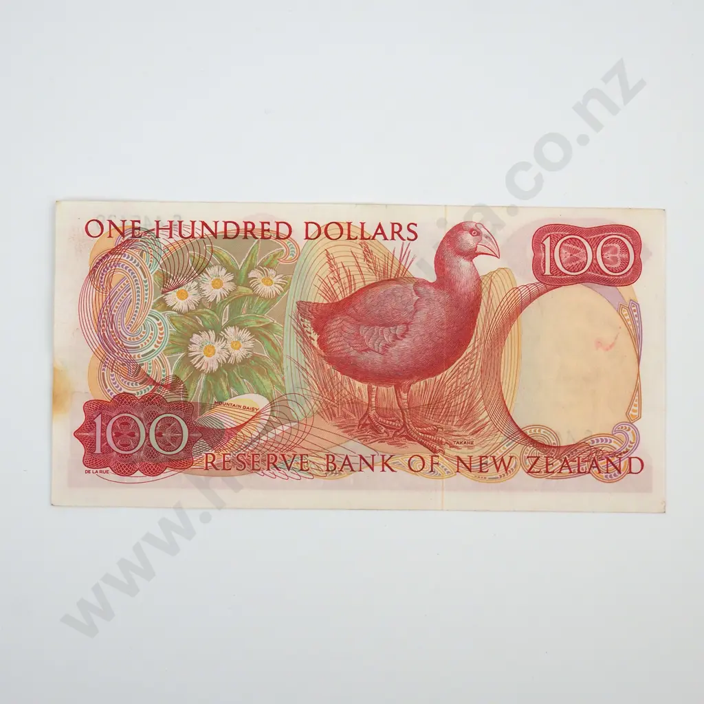 One Hundred Dollar Knight Banknote -Stain to Right Edge F CV $500  Image 1++