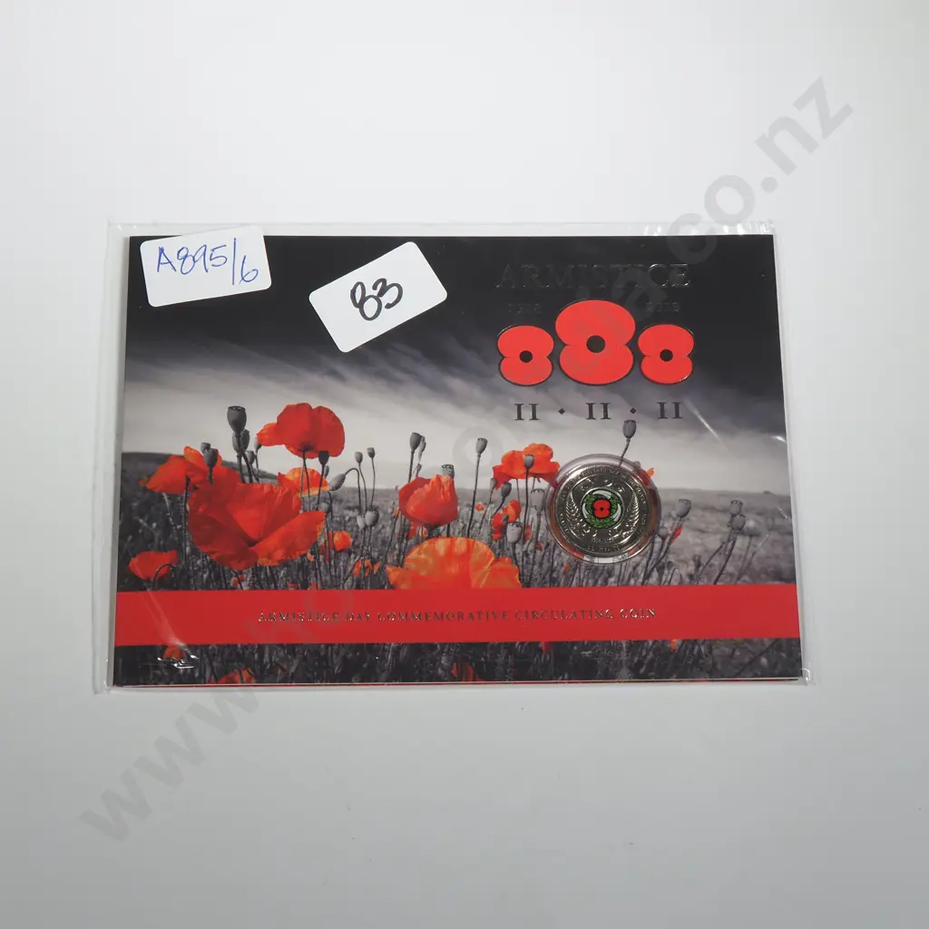 1918-2018 New Zealand UNC 50 Cent Armistice Coin Pack Image 1++