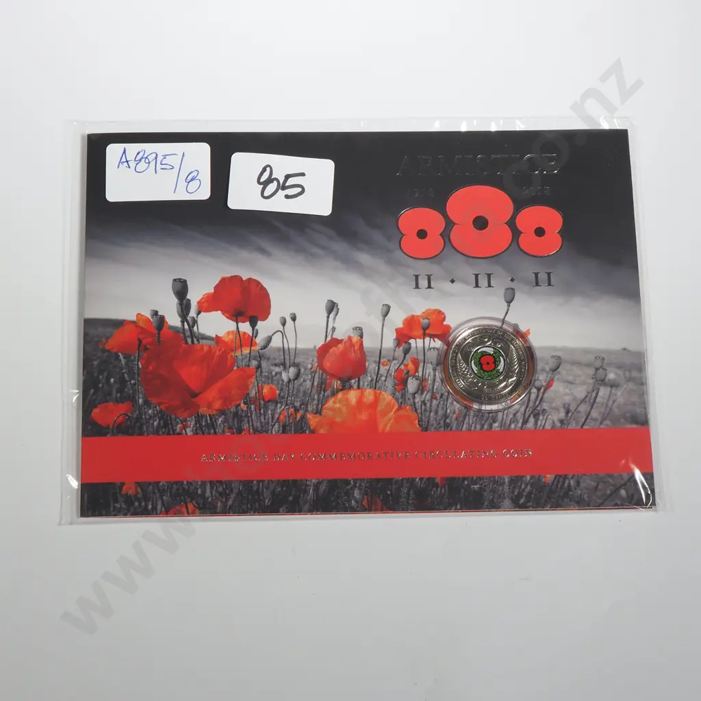 1918-2018 New Zealand UNC 50 Cent Armistice Coin Pack Image 1++