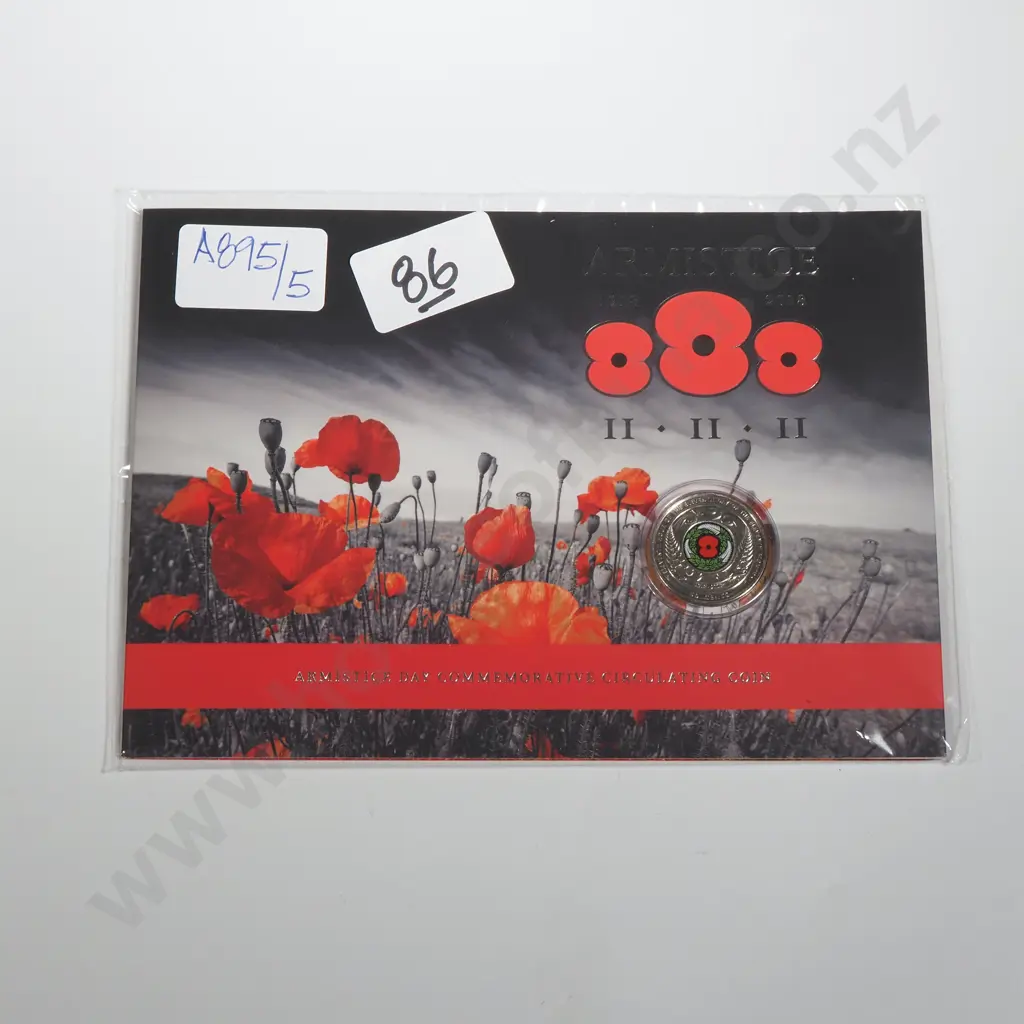 1918-2018 New Zealand UNC 50 Cent Armistice Coin Pack Image 1++