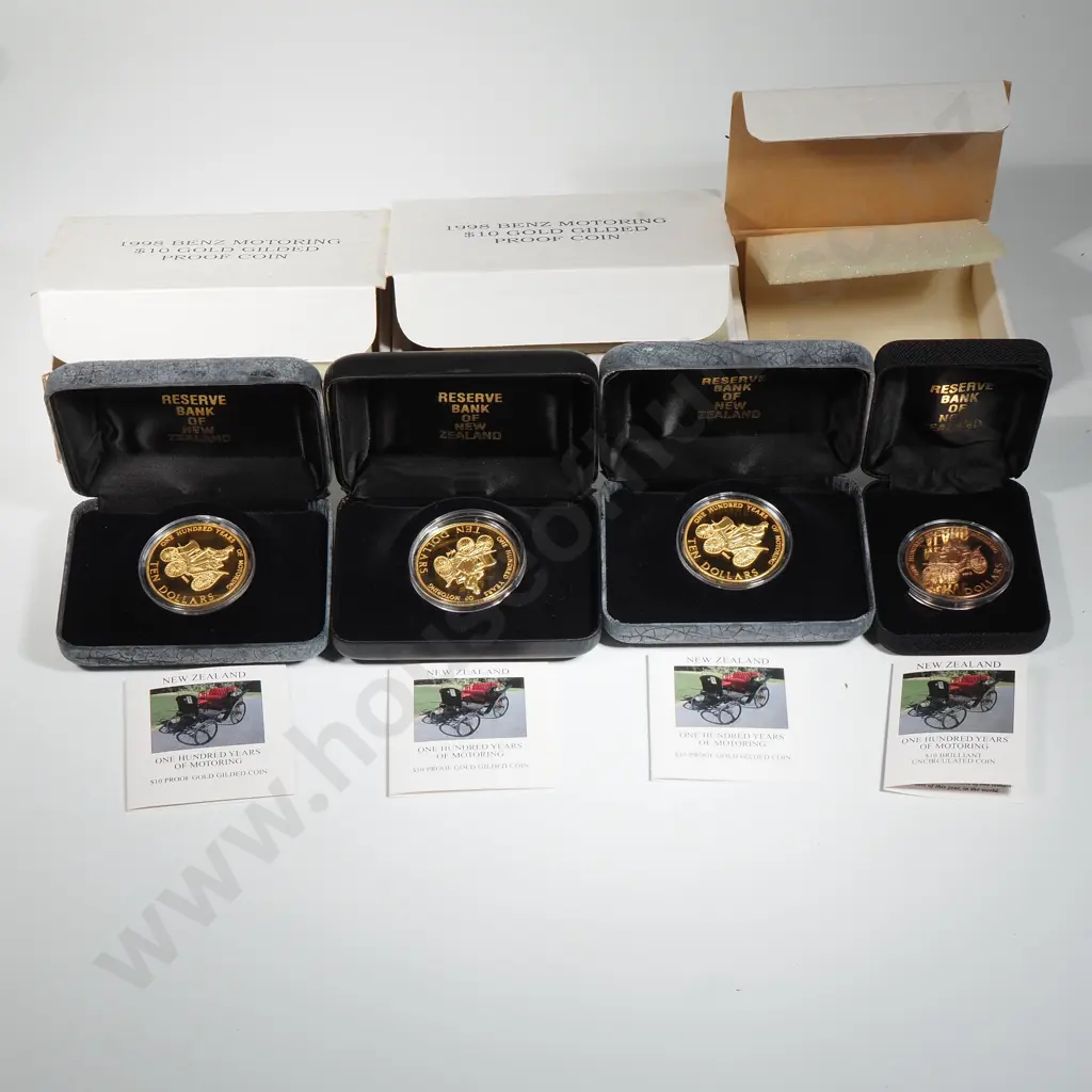 Four New Zealand Ten Dollar UNC Coins  Image 1++