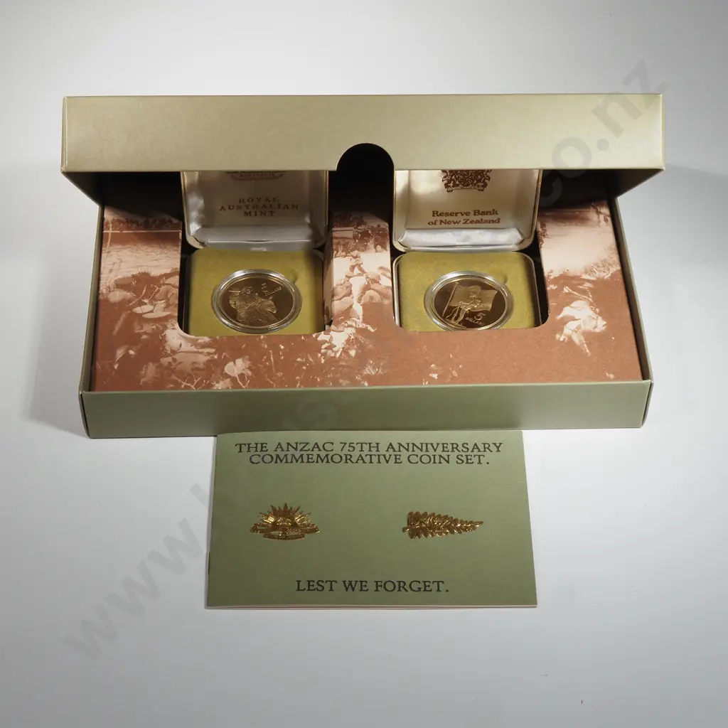 1990 Anzac 75th Anniversary Commemorative Coin Set  Image 1++