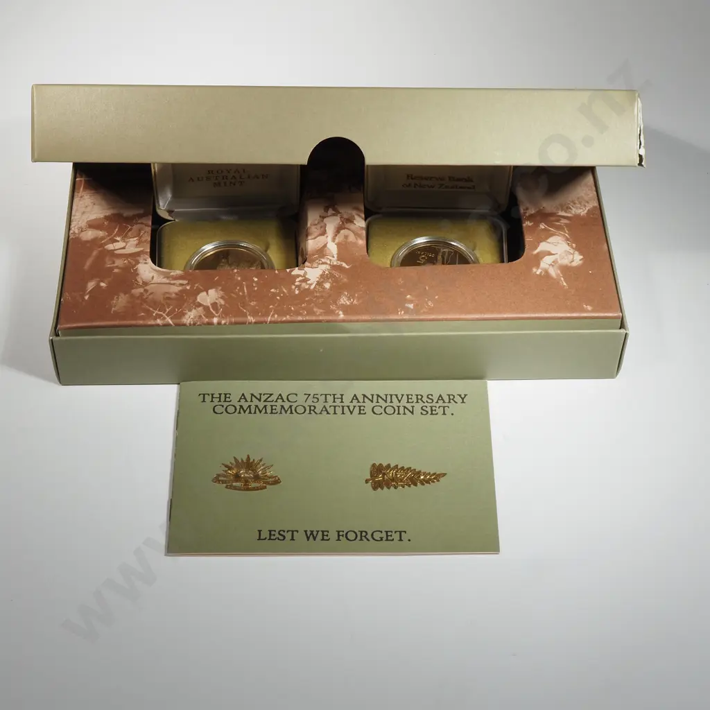 1990 Anzac 75th Anniversary Commemorative Coin Set  Image 1++