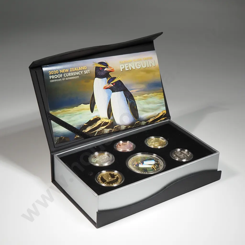 2020 New Zealand Proof Currency Set w Silver Ounce Coin  Image 1++