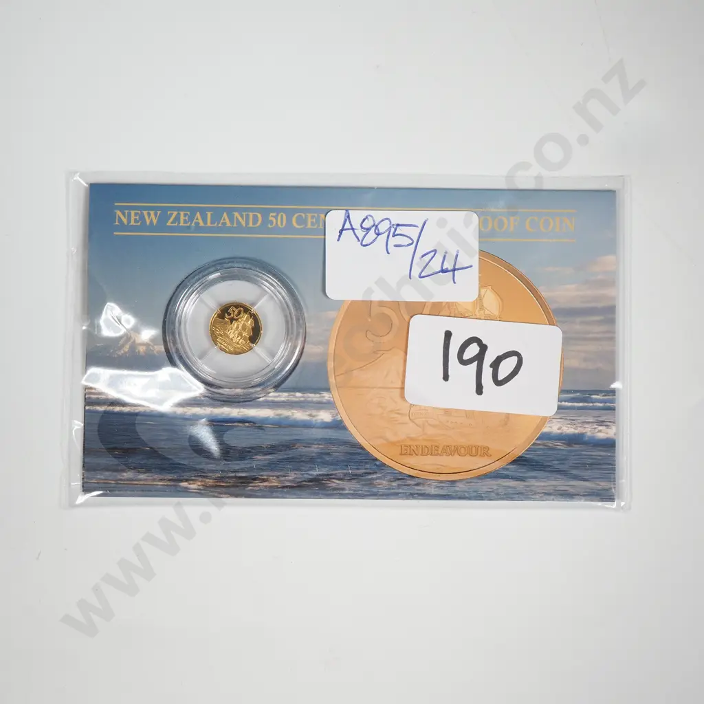 New Zealand 50 Cent .5 Gram Proof Coin  Image 1++