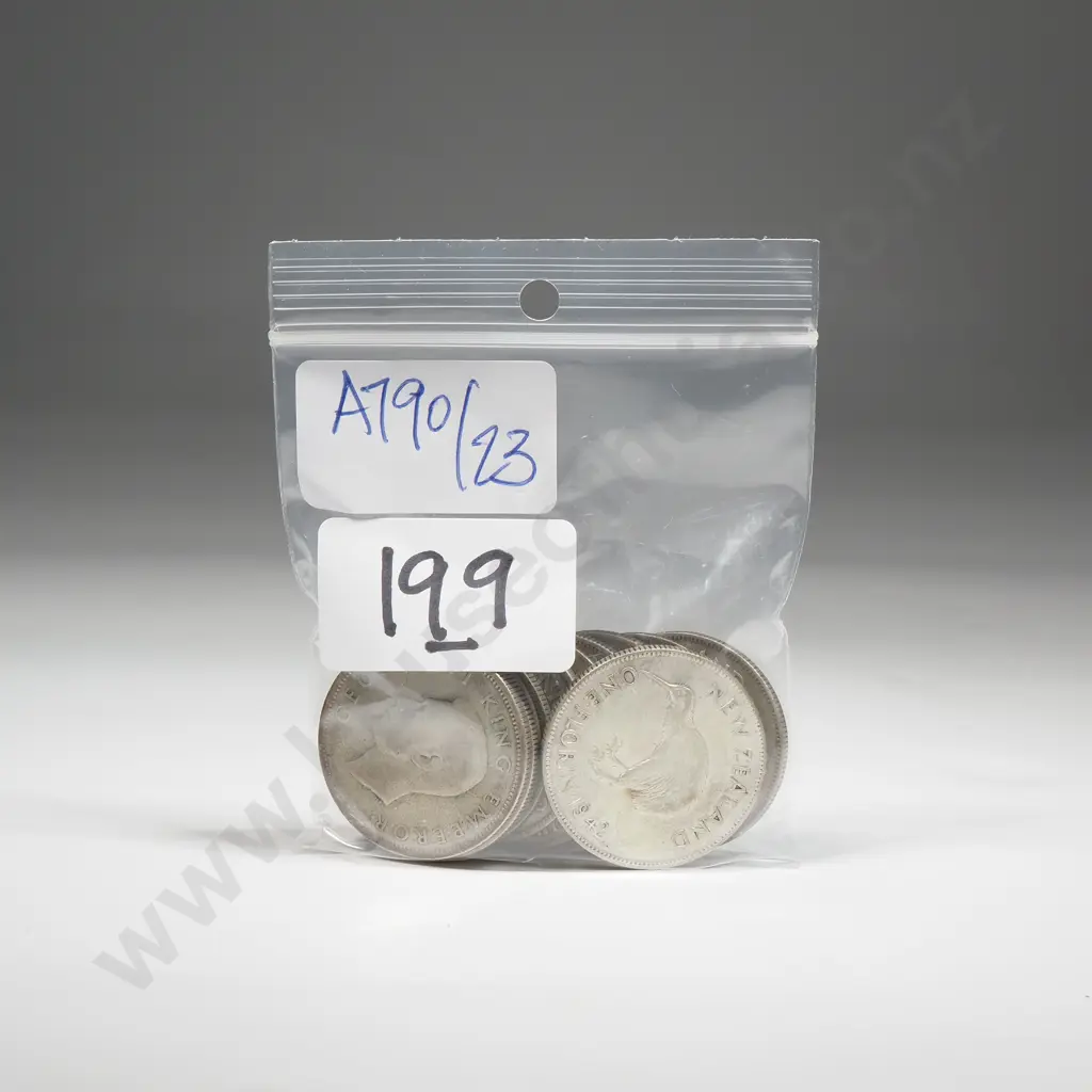 122.3 Grams of New Zealand 50% Silver Florins  Image 1++