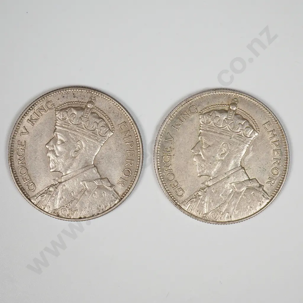 1933 & 1934 New Zealand Half Crown Coin  Image 1++