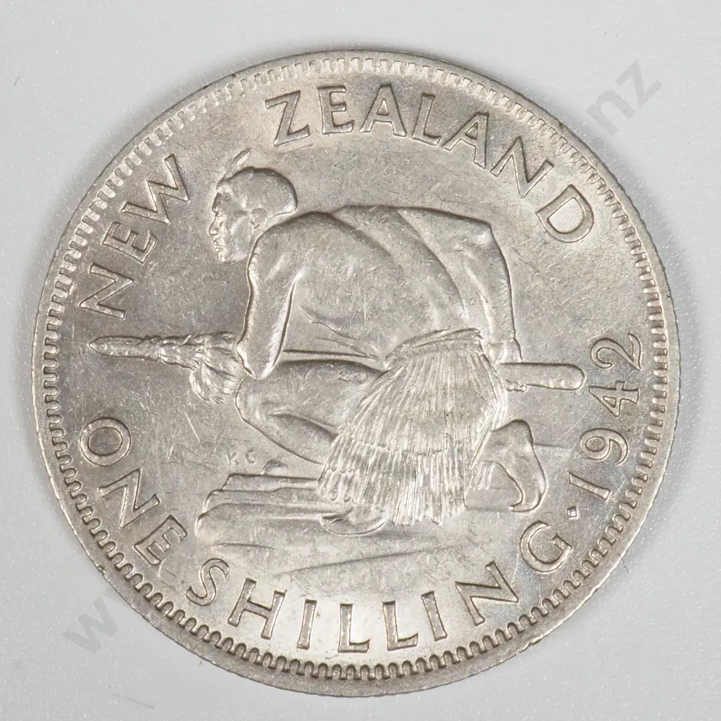 1942 New Zealand One Shilling - Better Grade  Image 1++