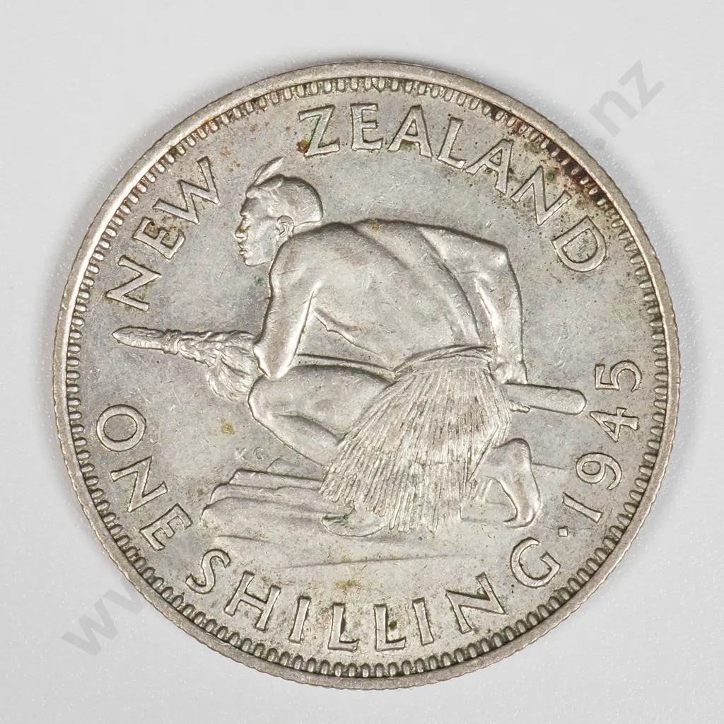 1945 New Zealand One Shilling - Better Grade  Image 1++
