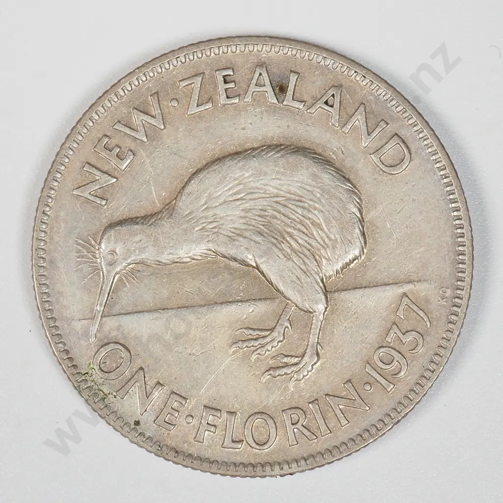 1937 New Zealand Florin  Image 1++