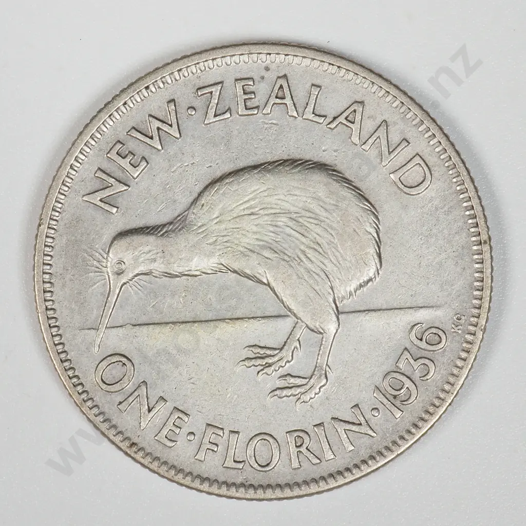 1936 New Zealand Florin - Better Grade Image 1++