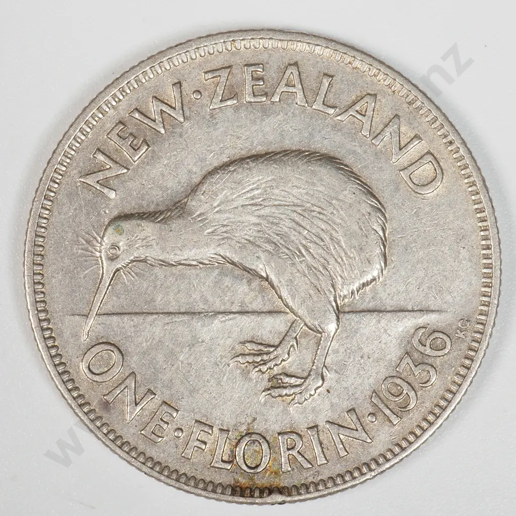 1936 New Zealand Florin  Image 1++