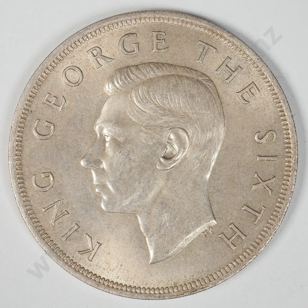 1949 New Zealand 50% Silver Crown  Image 1++