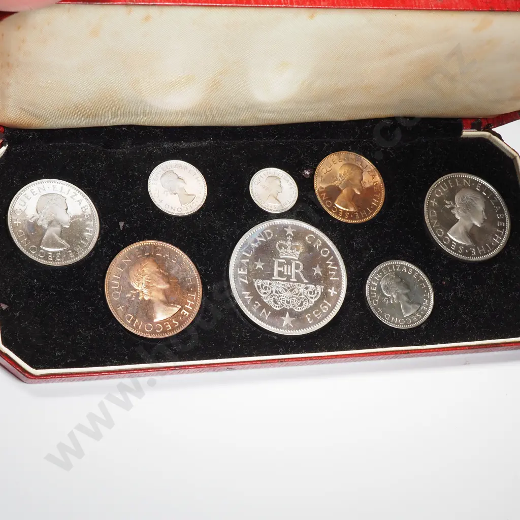 New Zealand 1953 Proof Set: CV $300 Image 1++