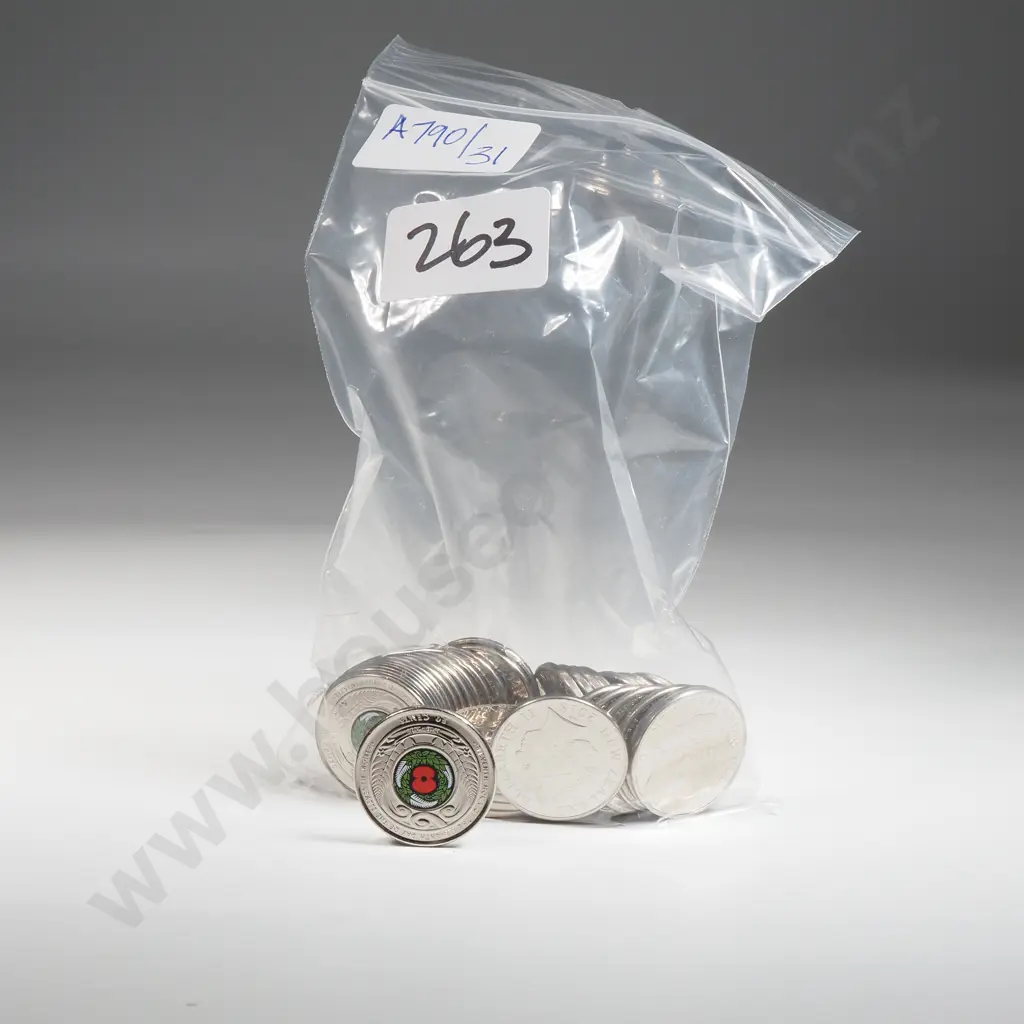 36 2018 Armistice Fifty Cent Coins & 4 2015 Anzac Fifty Cent Coins  Image 1++