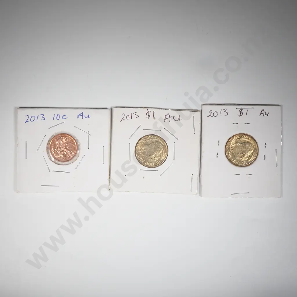 Three Carded New Zealand UNC Coins  Image 1++