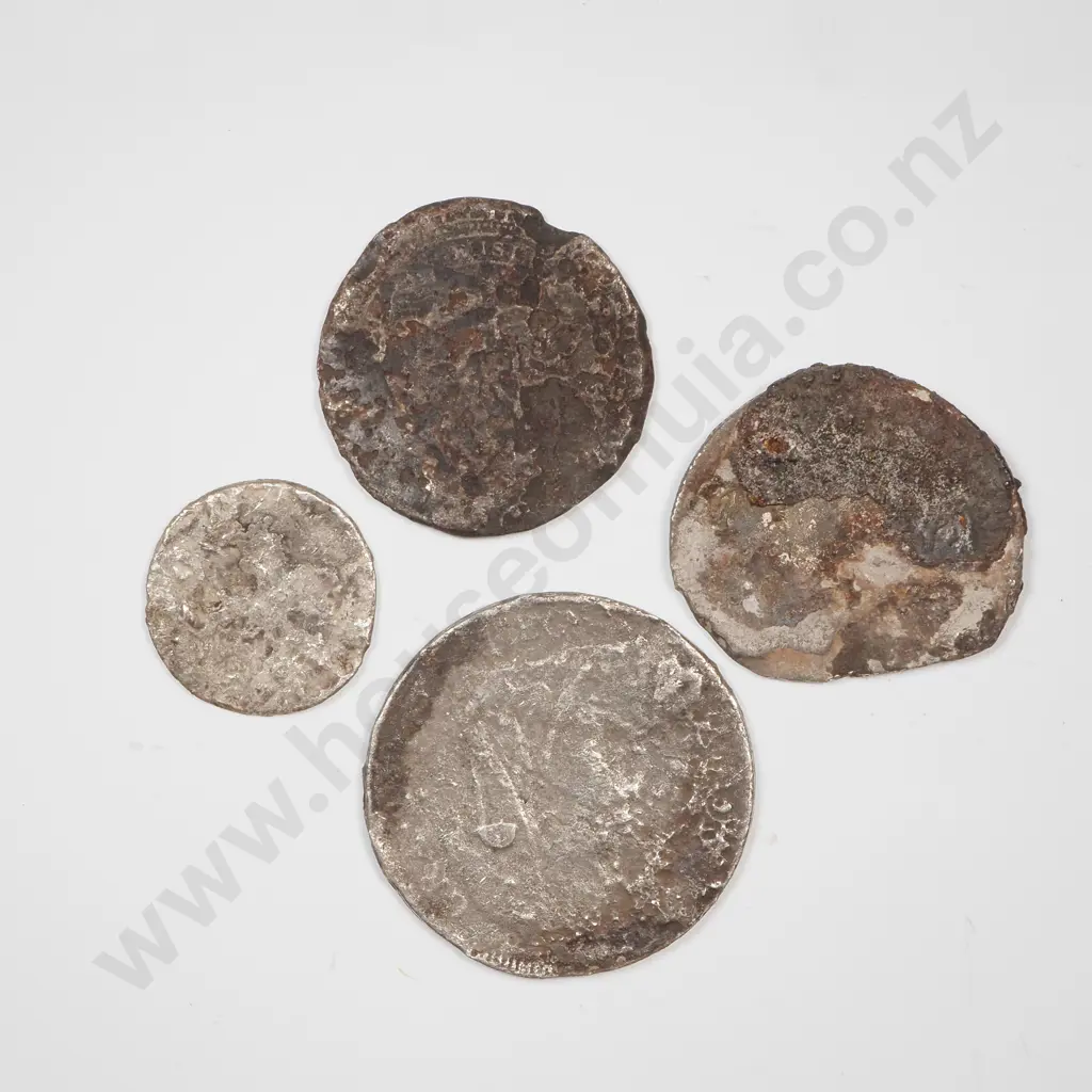 Assorted Sterling Silver Shipwreck Coinage from the Elingamite - Recovered by Kelly Tarlton   Image 1++