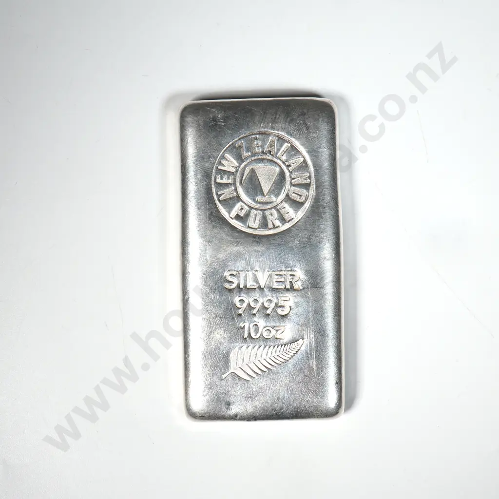 10 Ounce Silver New Zealand Pure Bar  Image 1++