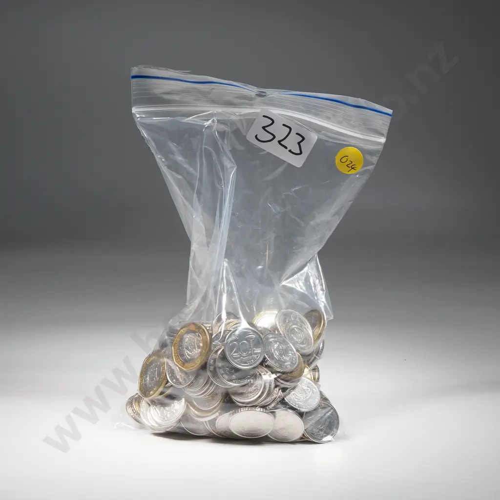 Current coins, $81 Singapore in 10, 20 and 50 cents and $1 coins – approximate exchange rate NZD $107 Image 1++
