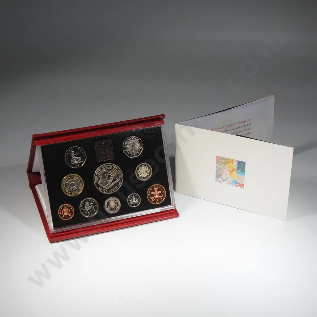 UK 1998 proof coin set with COA. C.V. 40 pounds ( NZD $90 ) Image 1++