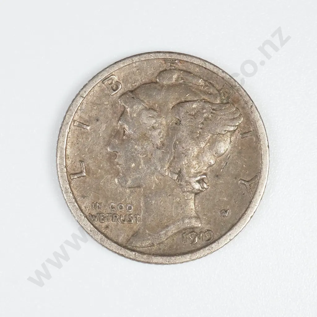 1919 United States of America Dime - EF  Image 1++