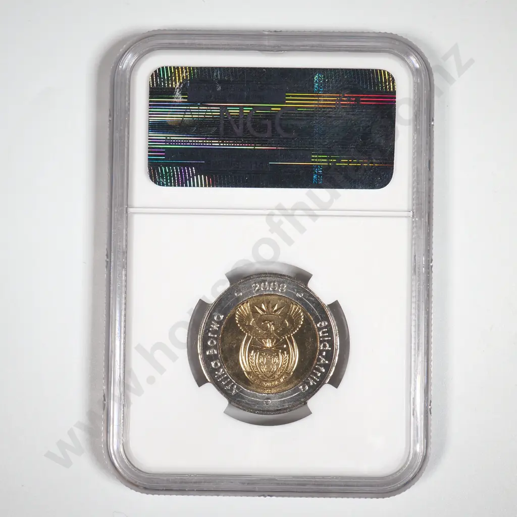 2008 South Africa 5 Rand Coin - NGC Graded MS 66 Image 1++
