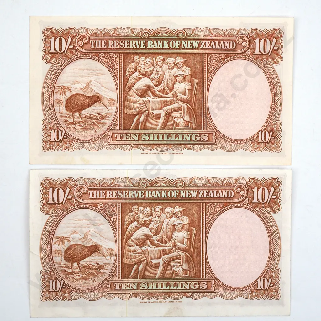 Two Ten Shilling Fleming Banknotes  Image 1++