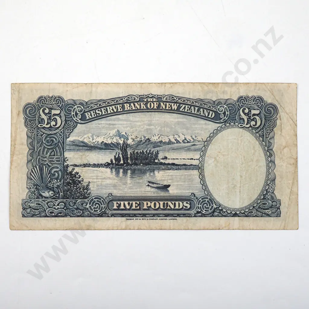New Zealand Five Pound Hanna Banknote  Image 1++