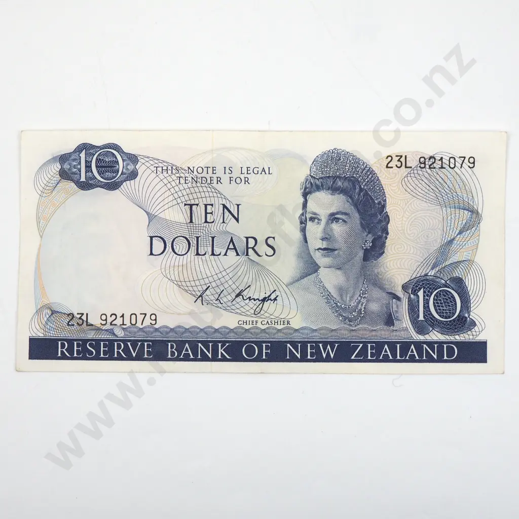 New Zealand Knight Ten Dollar Banknote  Image 1++