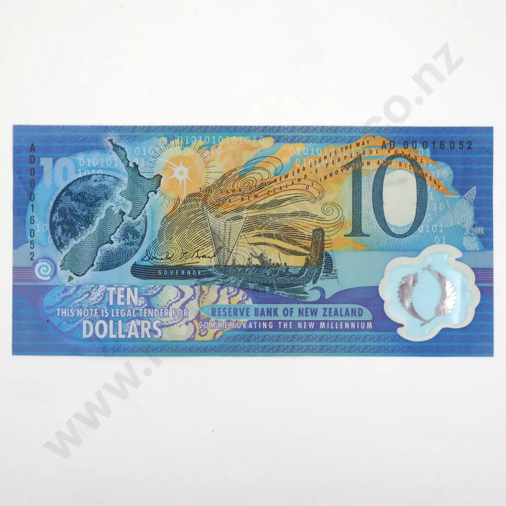 New Zealand Ten Dollar Millennium Banknote  Image 1++