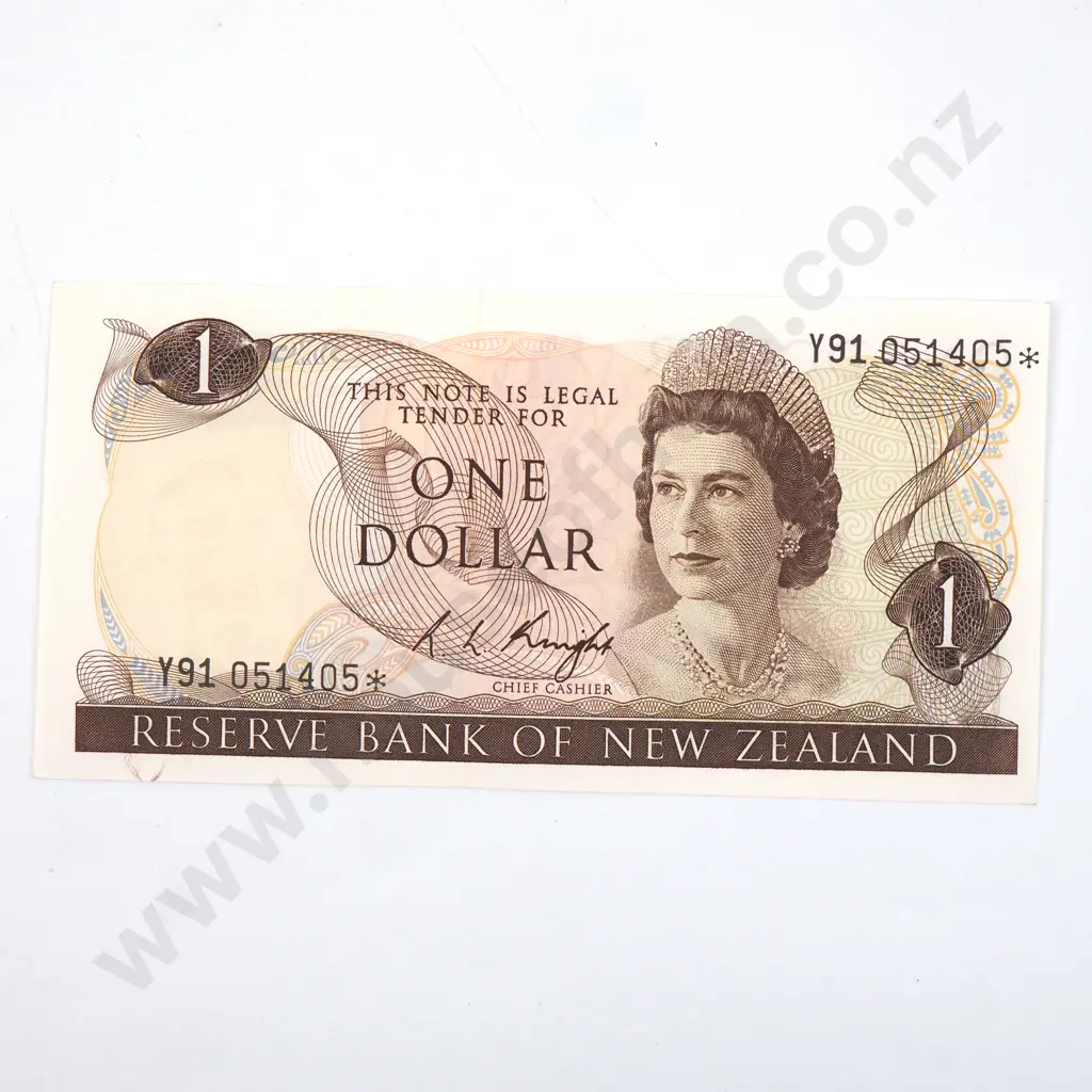 New Zealand Knight One Dollar Star Banknote  Image 1++