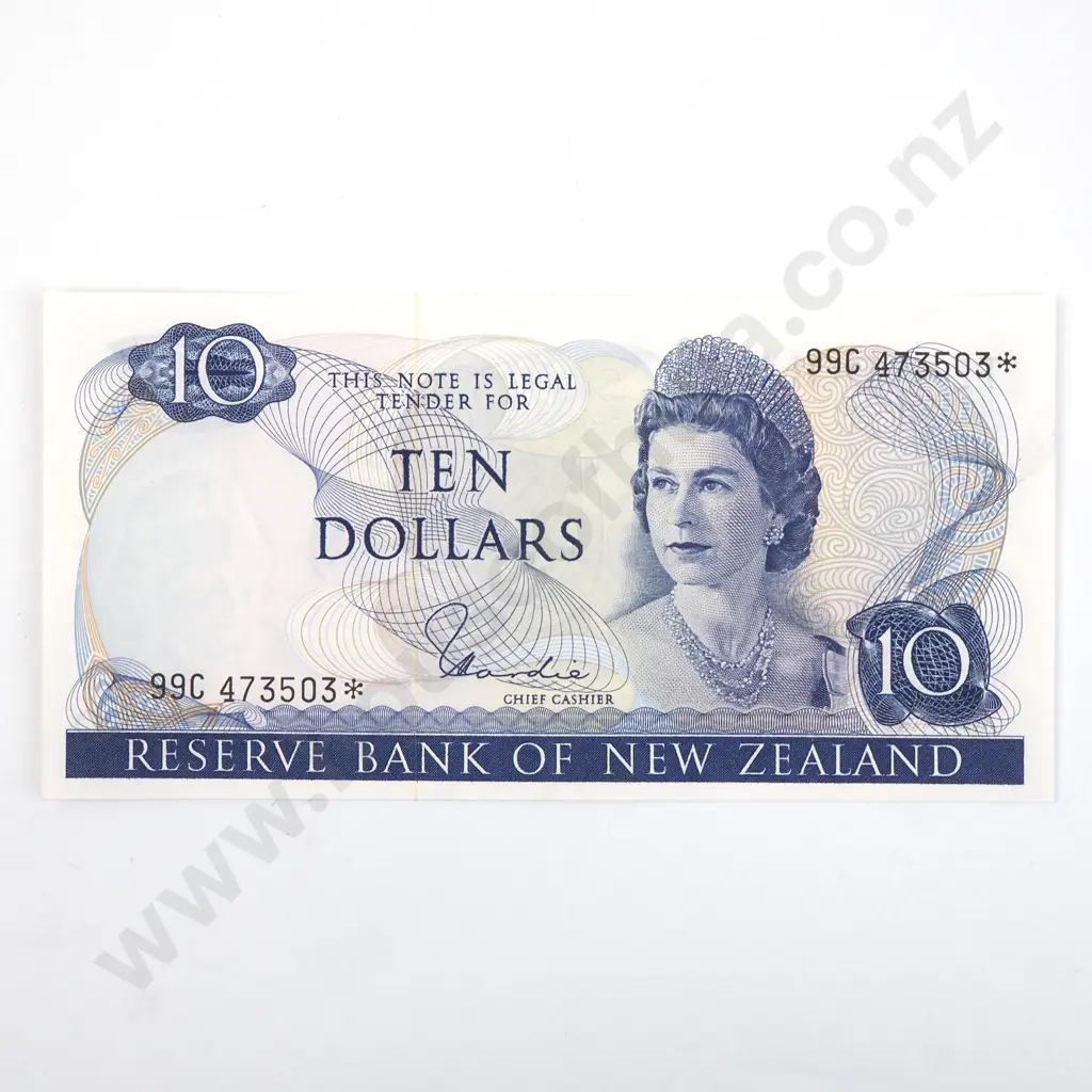 New Zealand Hardie 99C Star Ten Dollar Banknote  Image 1++