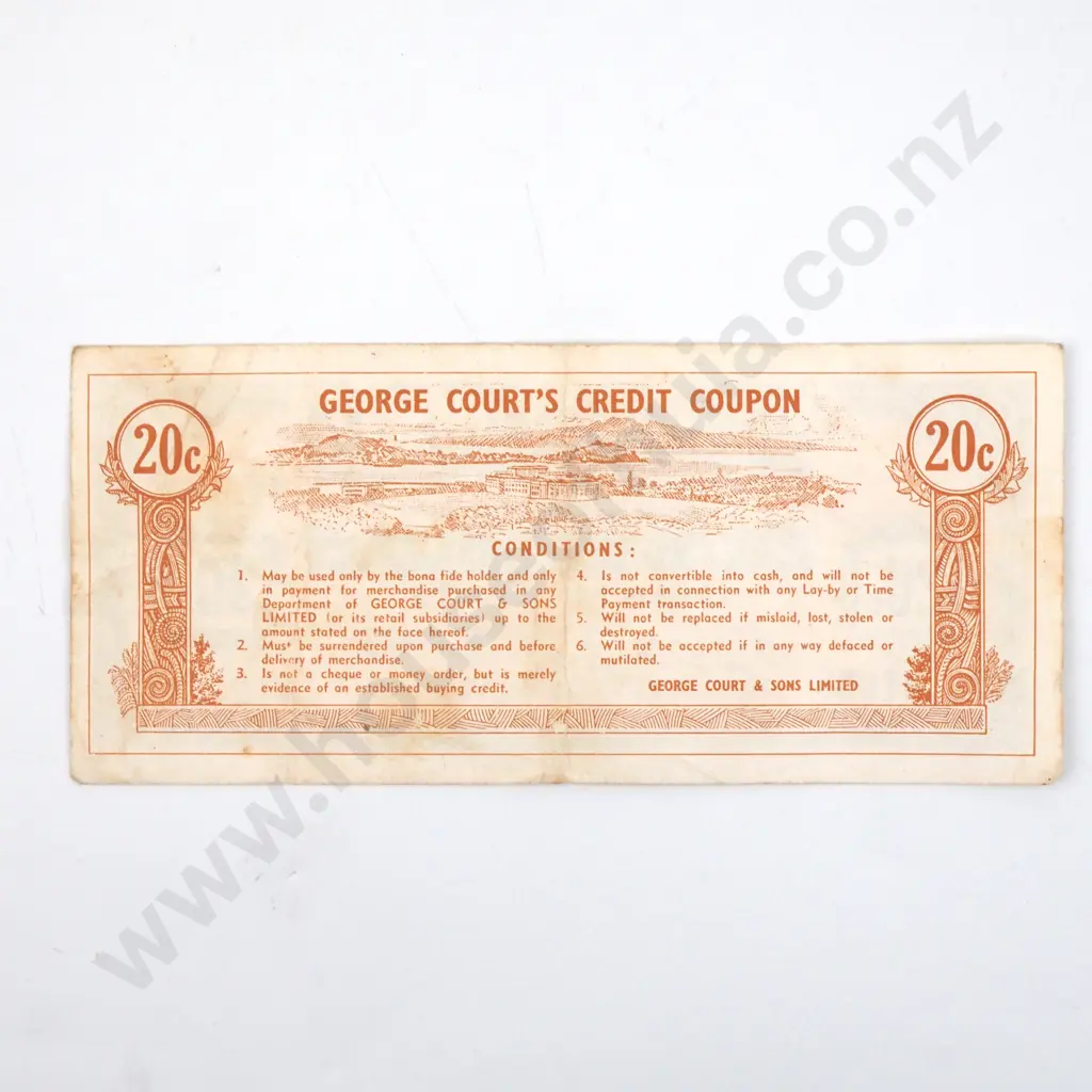 George Court & Sons 20 Cent Credit Coupon  Image 1++