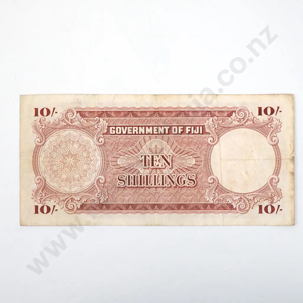 1961 Fiji Ten Shilling Banknote  Image 1++