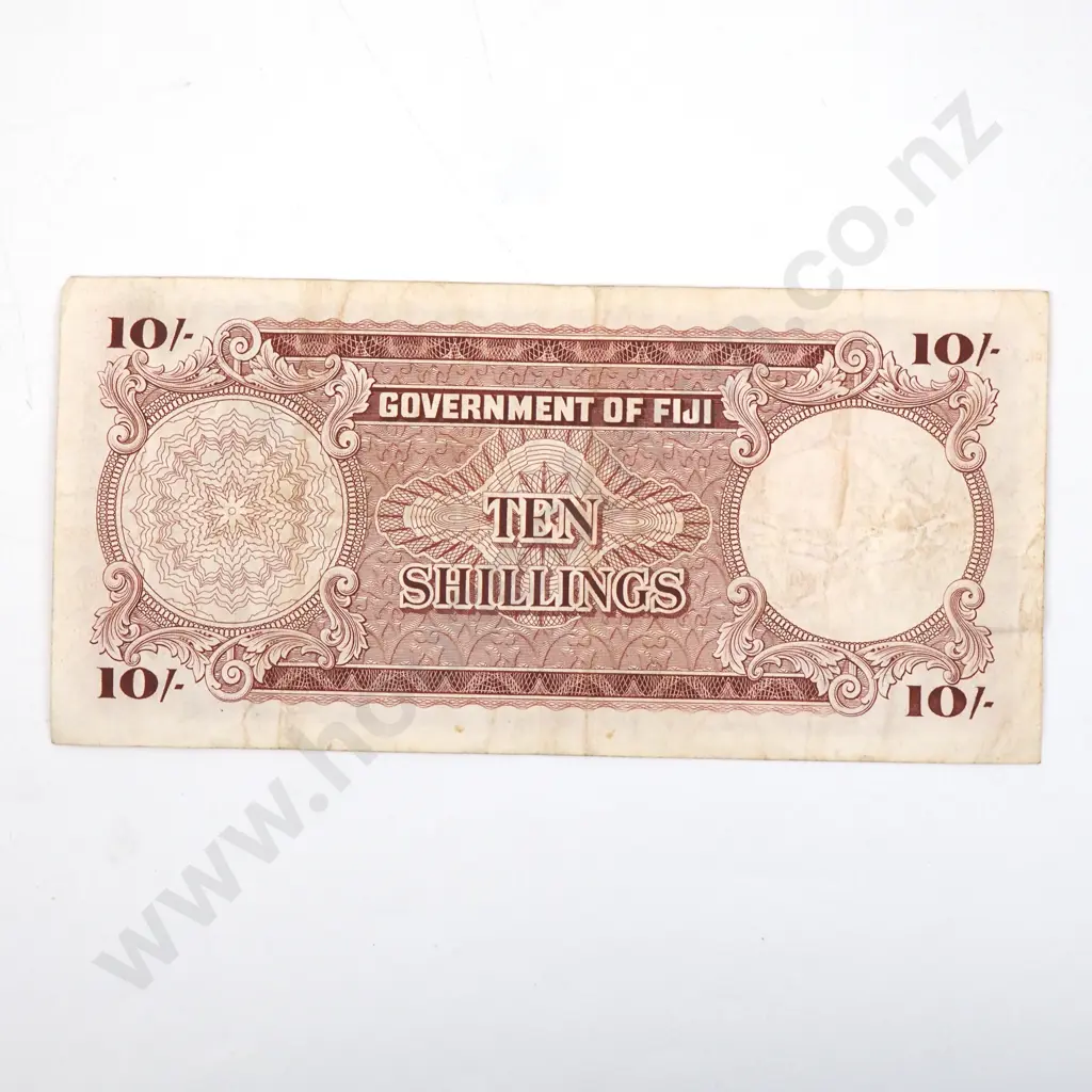 1964 Fiji Ten Shilling Banknote  Image 1++