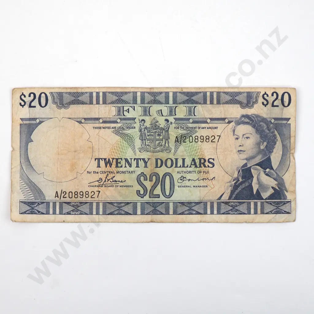 Fiji Twenty Dollar Banknote  Image 1++
