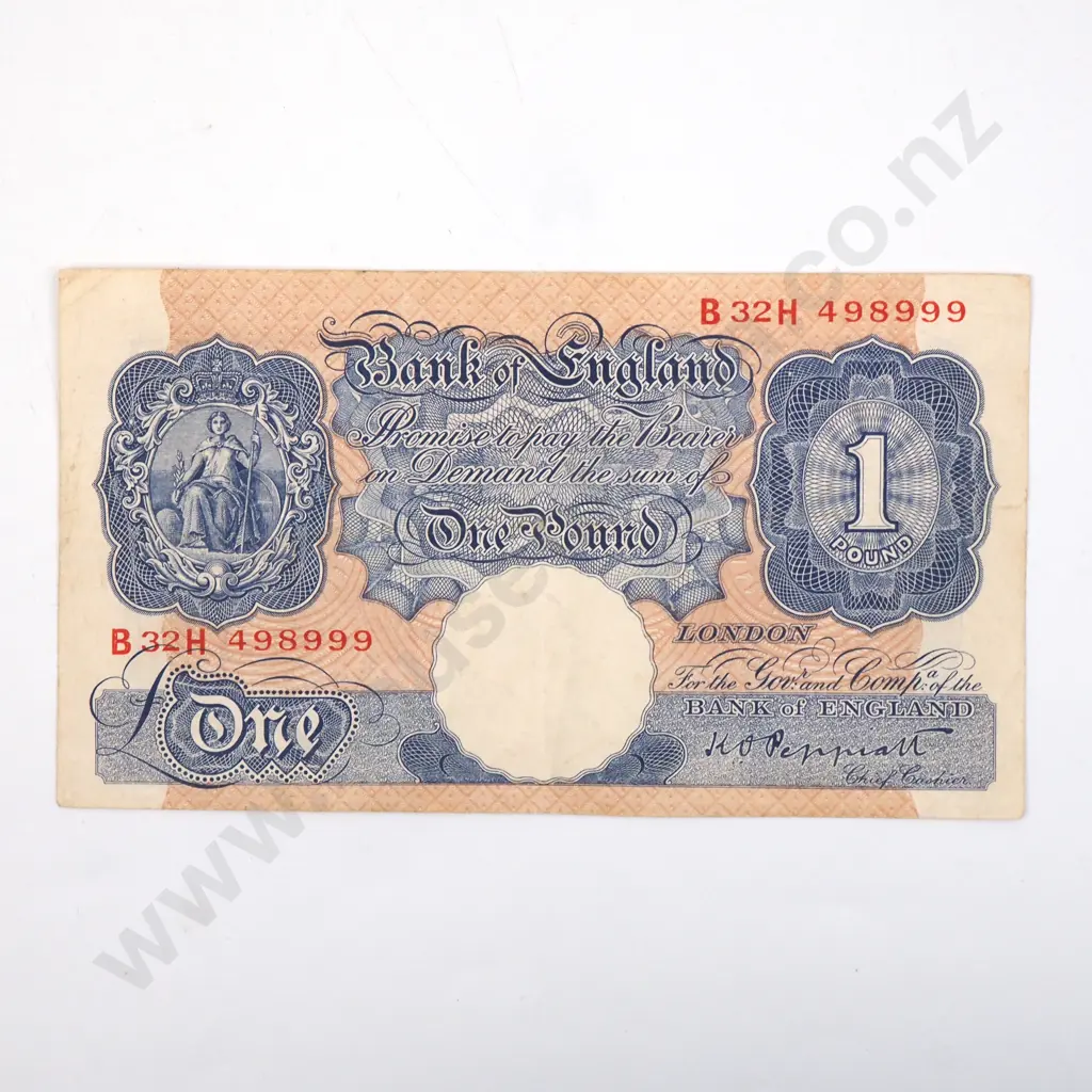 United Kingdom One Pound Peppiatt Banknote - Better Grade  Image 1++