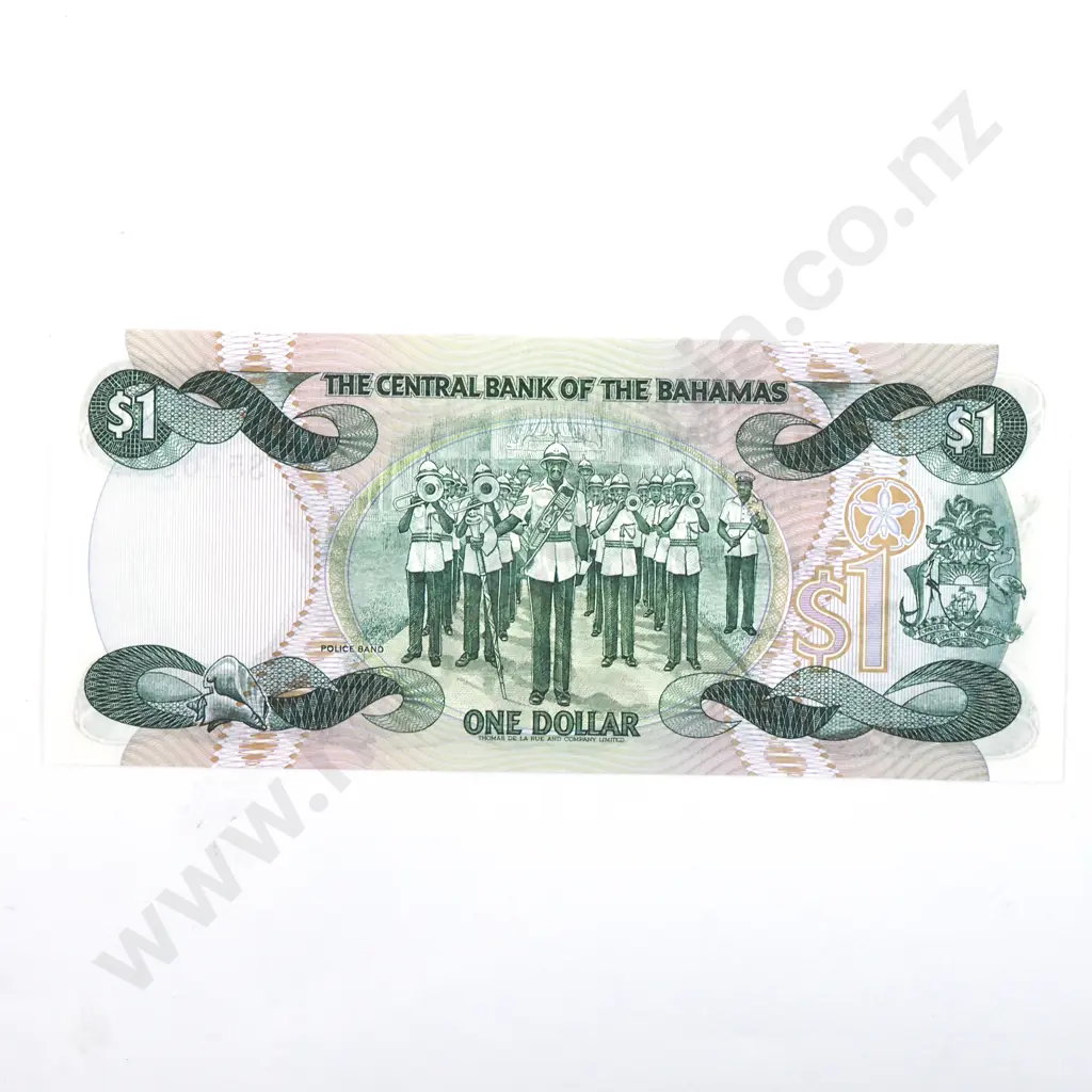 Central Bank of the Bahamas One Dollar Banknote - AUNC  Image 1++