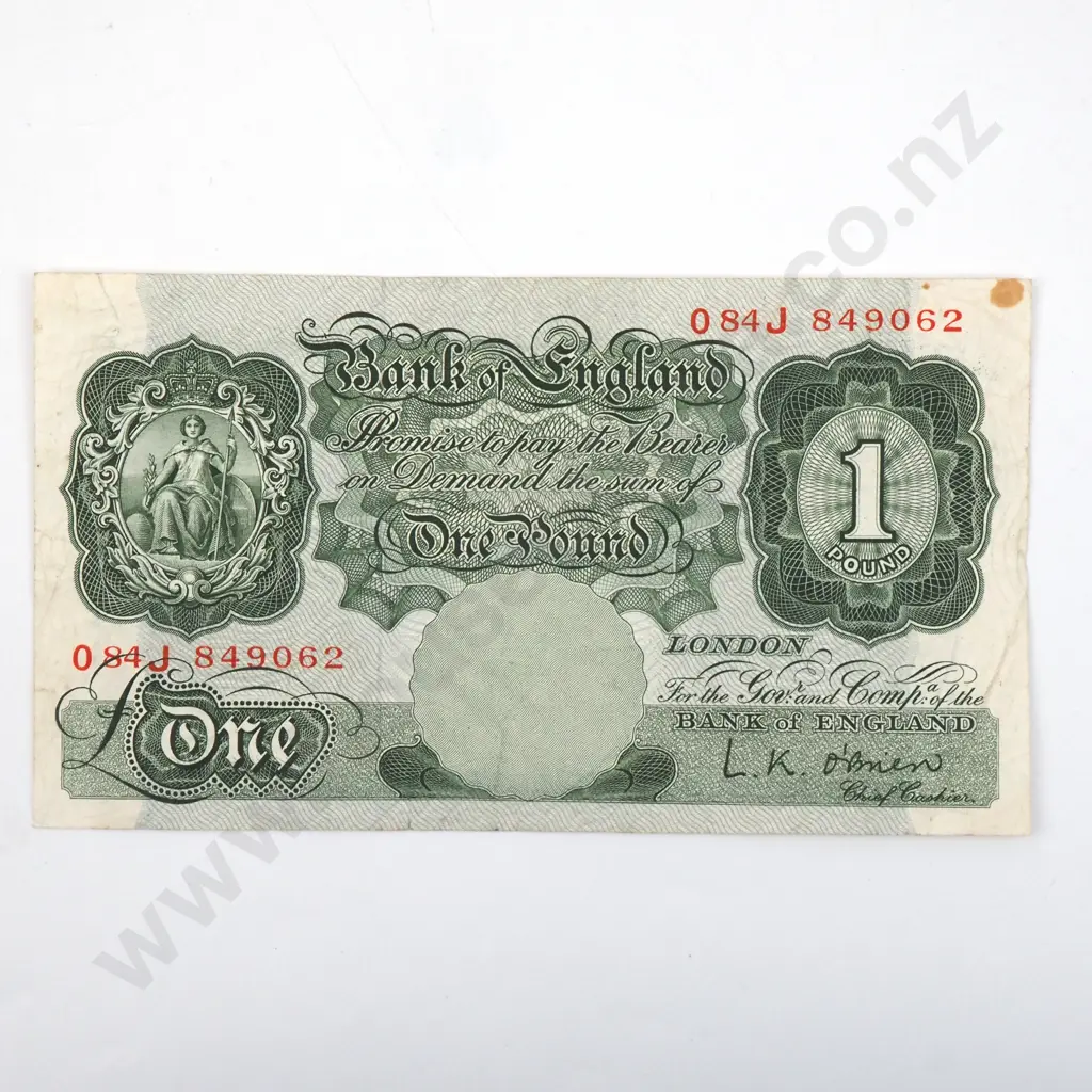 United Kingdom One Pound Banknote - Better Grade  Image 1++
