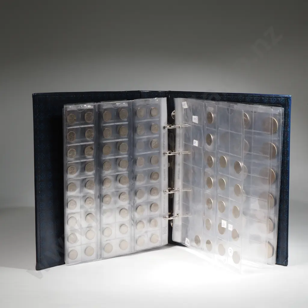 Collection of New Zealand Pre Decimal Coinage in a Folder  Image 1++